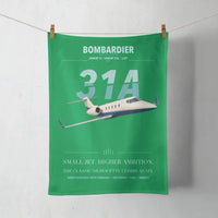 Thumbnail for Bombardier Learjet 31A design on green towel