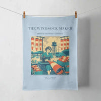 Thumbnail for VINTAGE G4429 - The Windsock Maker - Designed Towels design on lightblue