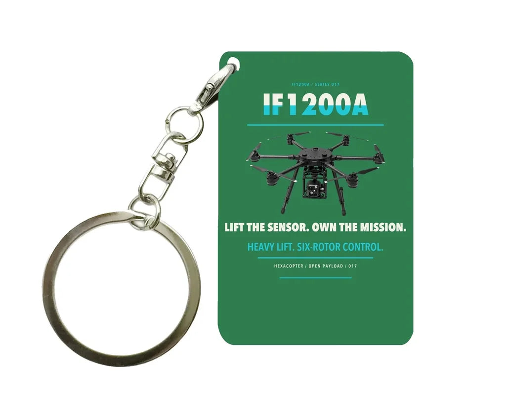 Inspired Flight IF1200A Key Chain design on green key chain