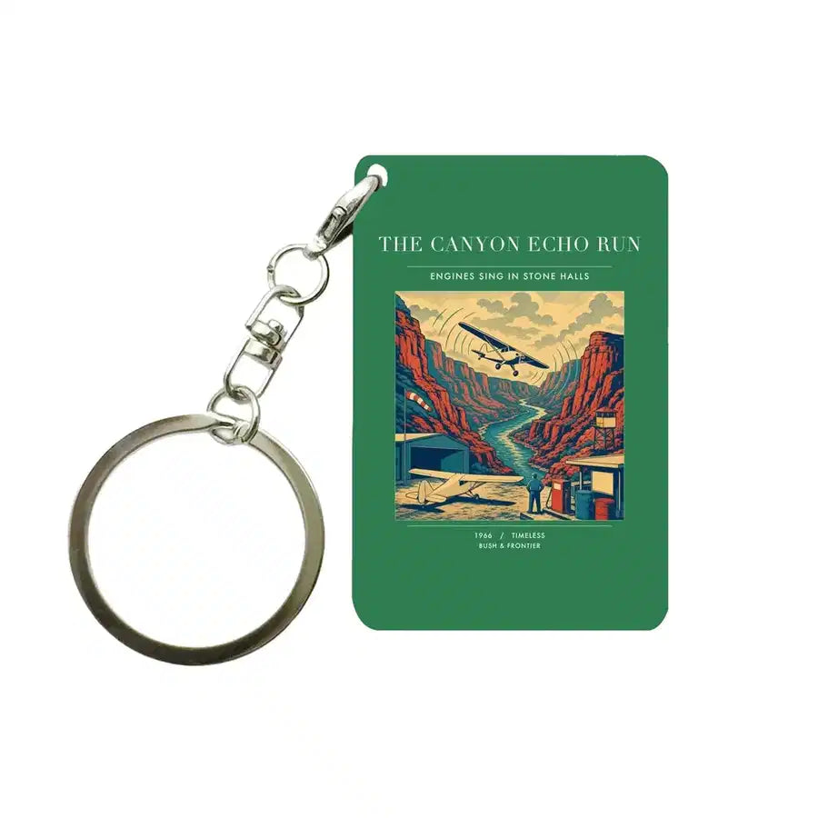 VINTAGE G4338 - The Canyon Echo Run - Designed Key Chain design on green