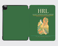 Thumbnail for Valley International Airport (HRL) design on green ipad tablet case