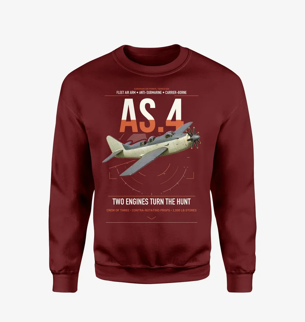 Fairey Gannet AS.4 design on wine red sweatshirt