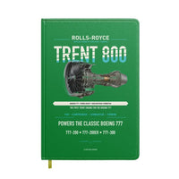 Thumbnail for TRENT 800 design on green notebook