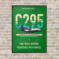 Thumbnail for Airbus C295 Armed ISR vertical canvas print - framed - green background