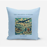 Thumbnail for VINTAGE G4234 - The Dropped Supplies - Designed Pillows design on lightblue