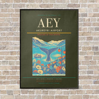 Thumbnail for Akureyri Airport AEY - Canvas Framed - Green Army