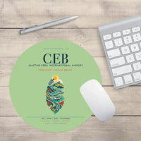 Thumbnail for Mactan-Cebu International Airport (CEB) design on light green round mouse pad