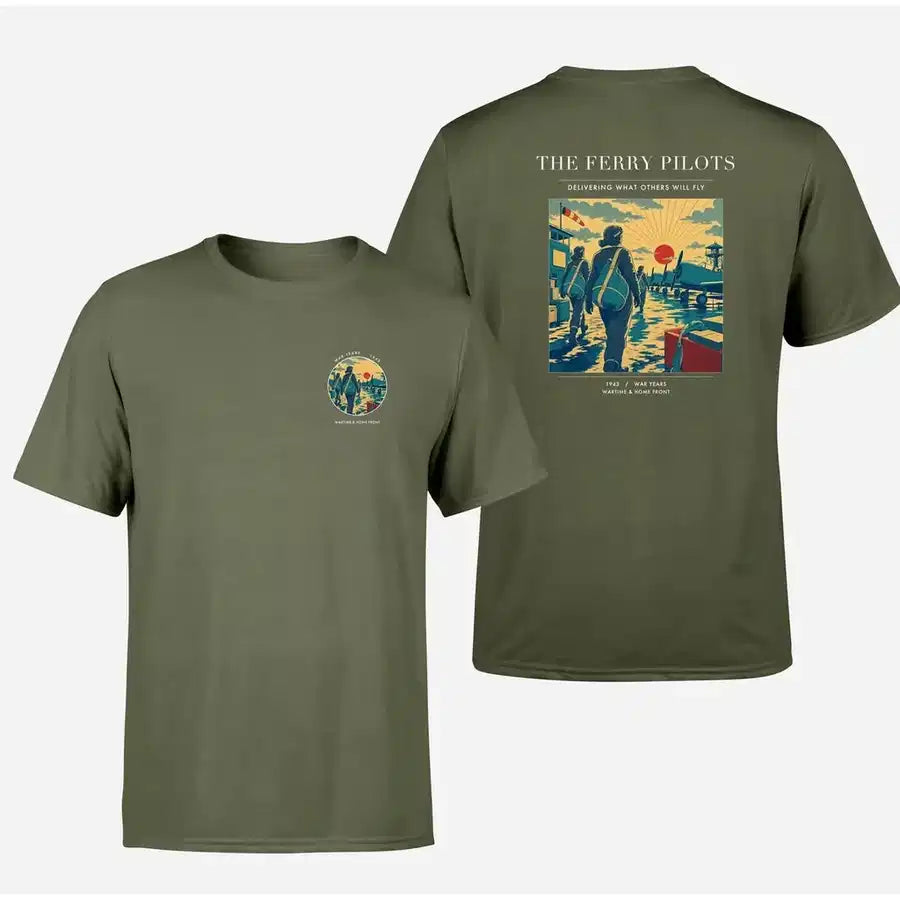 VINTAGE G4503 - The Ferry Pilots - Double-Side T-Shirt design on greenarmy double side t shirt
