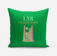 Thumbnail for Luxor International Airport (LXR) design on green pillow