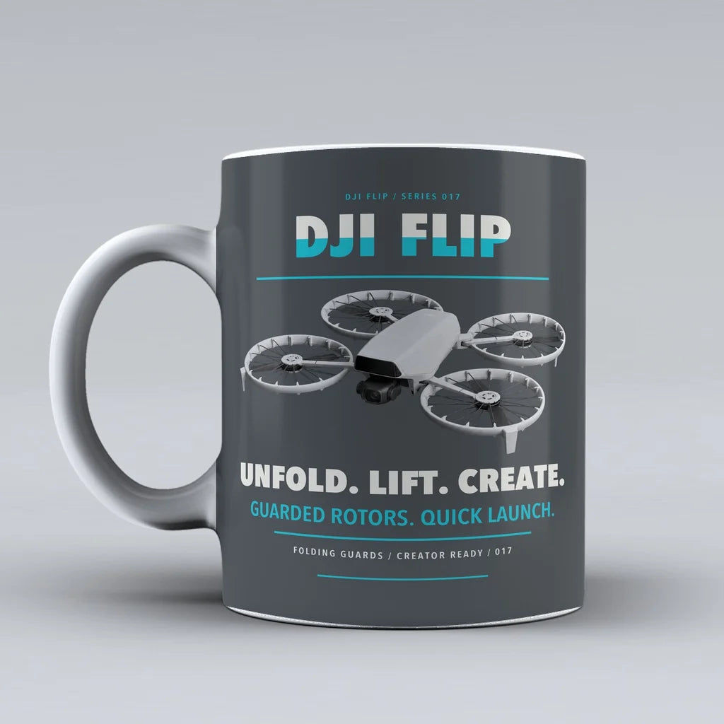 Flip Mug design on gray dji