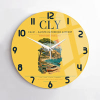 Thumbnail for Calvi - Sainte-Catherine Airport CLY Wall-Clock No-Frame - Yellow