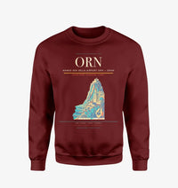 Thumbnail for Ahmed Ben Bella Airport (ORN) design on wine red sweatshirt