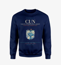 Thumbnail for Cancun International Airport CUN Sweatshirt - Navy Blue