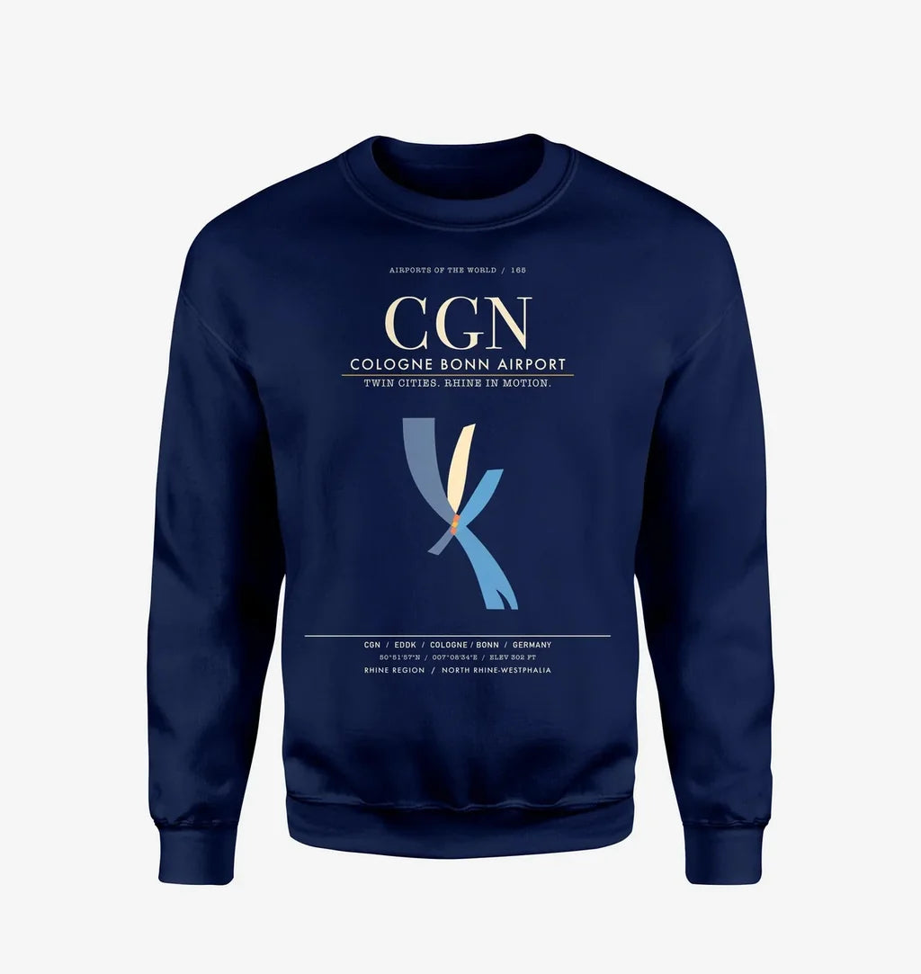 Cologne Bonn Airport CGN Sweatshirt - Navy Blue