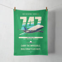 Thumbnail for Boeing 747-400 Dreamlifter design on green towel