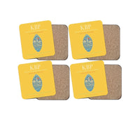 Thumbnail for Boryspil International Airport KBP Coaster 4-Pieces-Set - Yellow