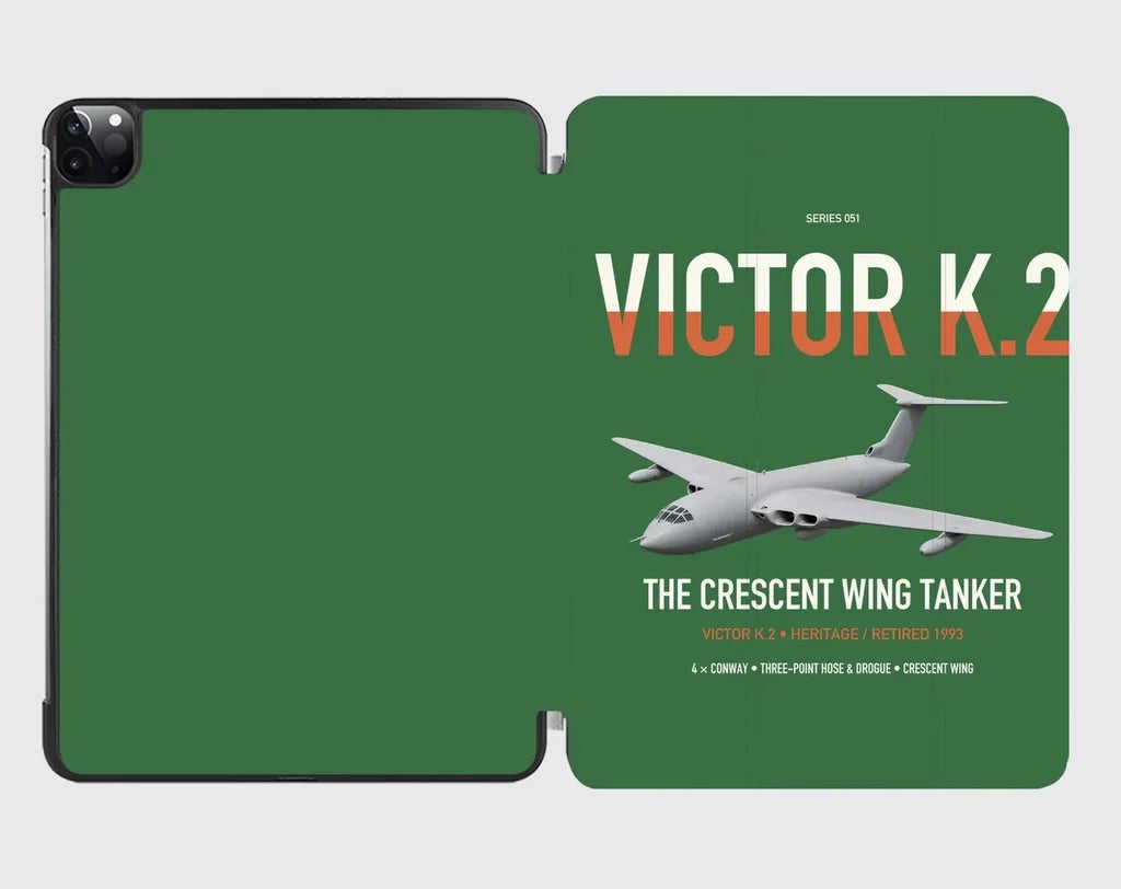 Handley Page Victor K.2 design on green ipad tablet case