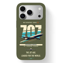 Thumbnail for Boeing 707-320C design on green army magsafe iphone case
