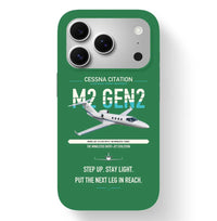 Thumbnail for Cessna Citation M2 Gen2 design on green magsafe iphone case, for iPhone 17 Pro