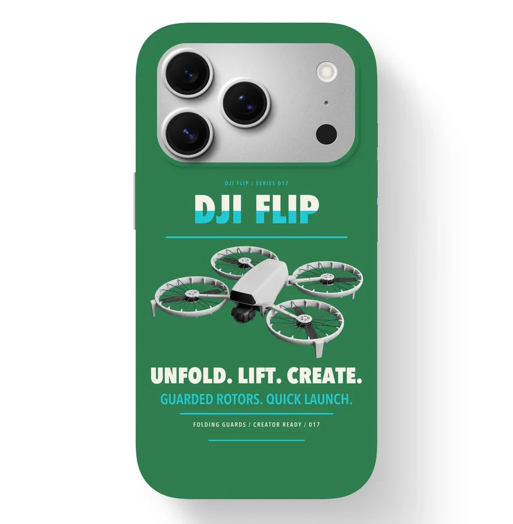 DJI Flip Case design on green iphone case