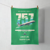 Thumbnail for Boeing 757-300 design on green towel