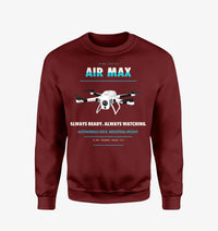 Thumbnail for Percepto Air Max design on wine red sweatshirt