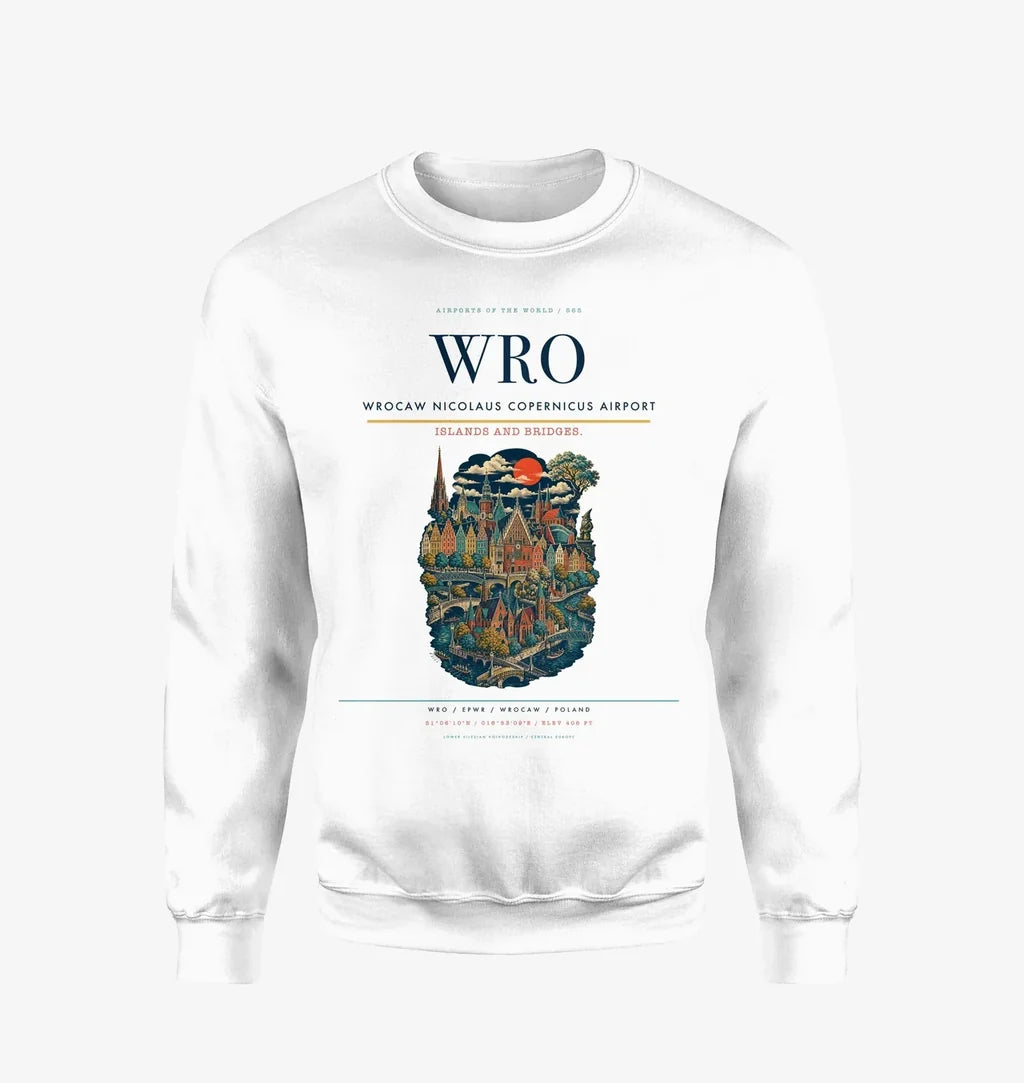 Wrocaw Nicolaus Copernicus Airport WRO Sweatshirt - White