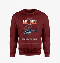Thumbnail for MD Helicopters MD 902 Explorer design on wine red sweatshirt