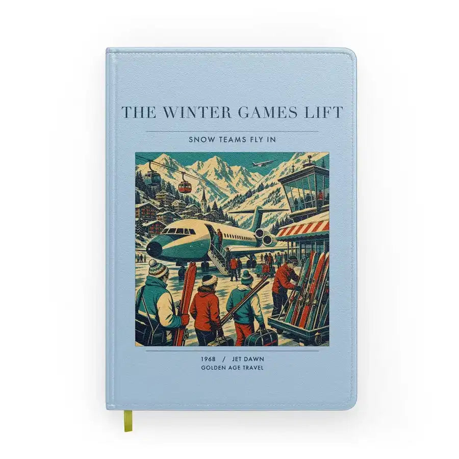VINTAGE G4130 - The Winter Games Lift - Designed Notebooks design on lightblue