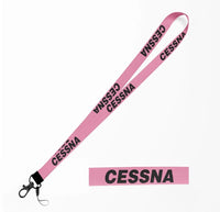 Thumbnail for Cessna & Text lanyard and ID holder in pink