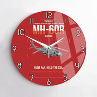 Thumbnail for Sikorsky MH-60R Seahawk design on red no frame wall clock