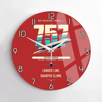 Thumbnail for Boeing 757-300 design on red no frame wall clock