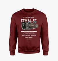 Thumbnail for CFM56-5C design on wine red sweatshirt