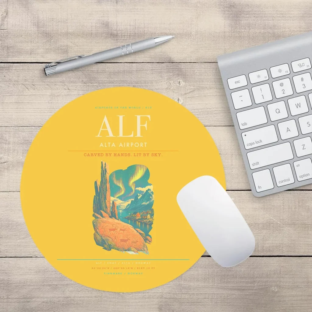 Alta Airport ALF Mouse-Pad Round - Yellow