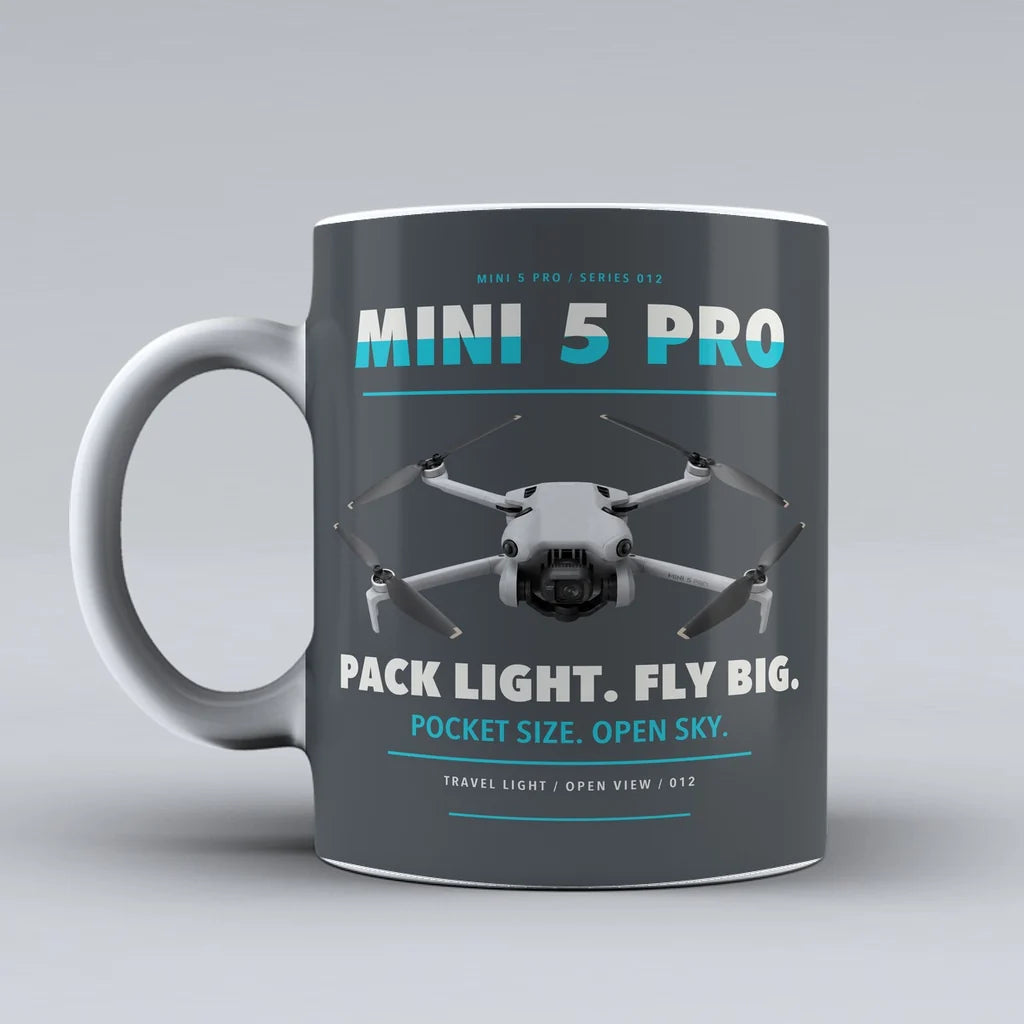 Mini 5 Pro Mug design on gray dji