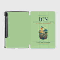 Thumbnail for Incheon International Airport (ICN) design on light green samsung tablet tablet case