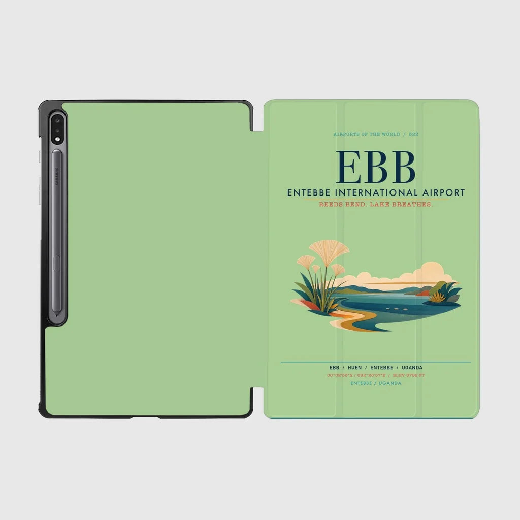 Entebbe International Airport (EBB) design on light green samsung tablet tablet case