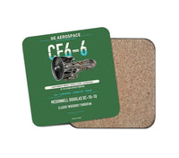 Thumbnail for CF6-6 design on green 1 piece coaster
