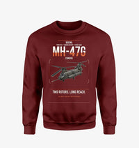 Thumbnail for Boeing MH-47G Chinook design on wine red sweatshirt
