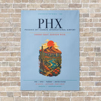 Thumbnail for Phoenix Sky Harbor International Airport PHX vertical canvas print - no frame - light blue background