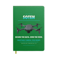 Thumbnail for ACSL SOTEN design on green notebook