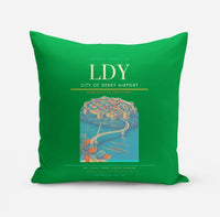 Thumbnail for City of Derry Airport (LDY) design on green pillow