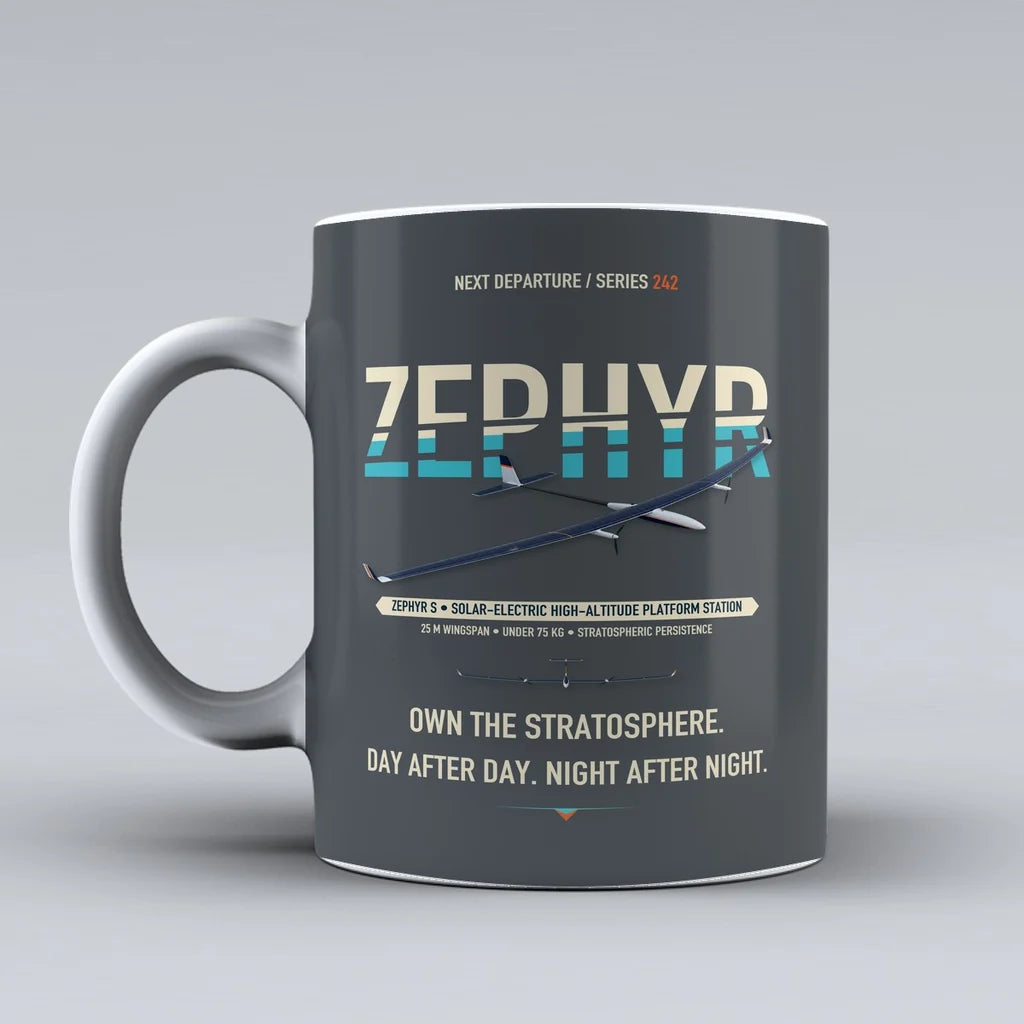 Zephyr S Mug design on gray airbus