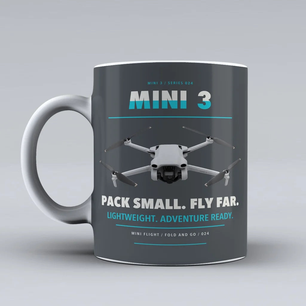 Mini 3 Mug design on gray dji