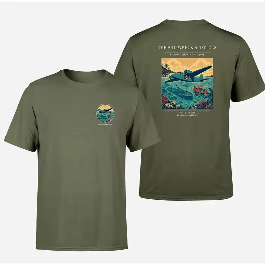 VINTAGE G4369 - The Shipwreck Spotters - Double-Side T-Shirt design on greenarmy double side t shirt