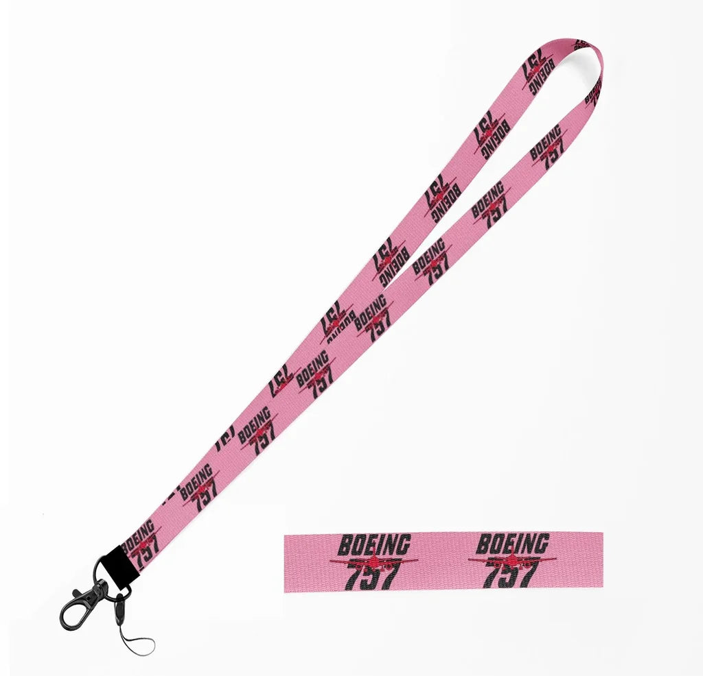 Amazing Boeing 757 lanyard - pink
