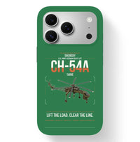 Thumbnail for Sikorsky CH-54A Tarhe design on green magsafe iphone case, for iPhone 17 Pro