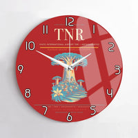 Thumbnail for Ivato International Airport (TNR) design on red no frame wall clock
