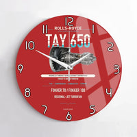 Thumbnail for TAY 650 design on red no frame wall clock