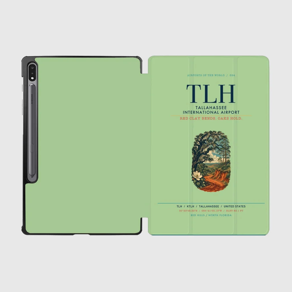 Tallahassee International Airport (TLH) design on light green samsung tablet tablet case